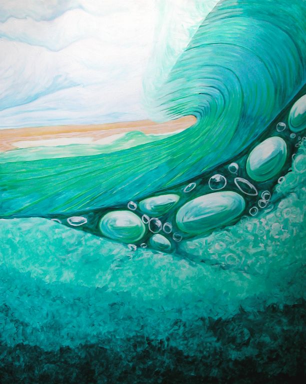 Sandy Beach, Acrylic on Canvas 5' X 4'